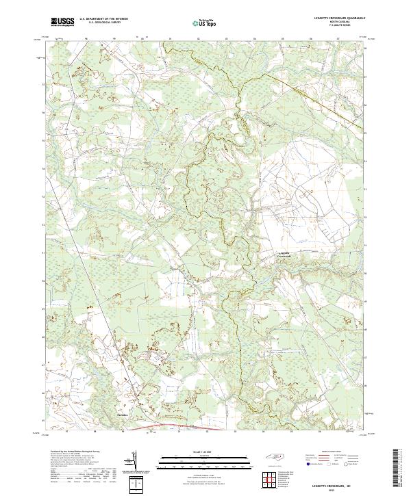 USGS Topographic Map – Leggetts Crossroads