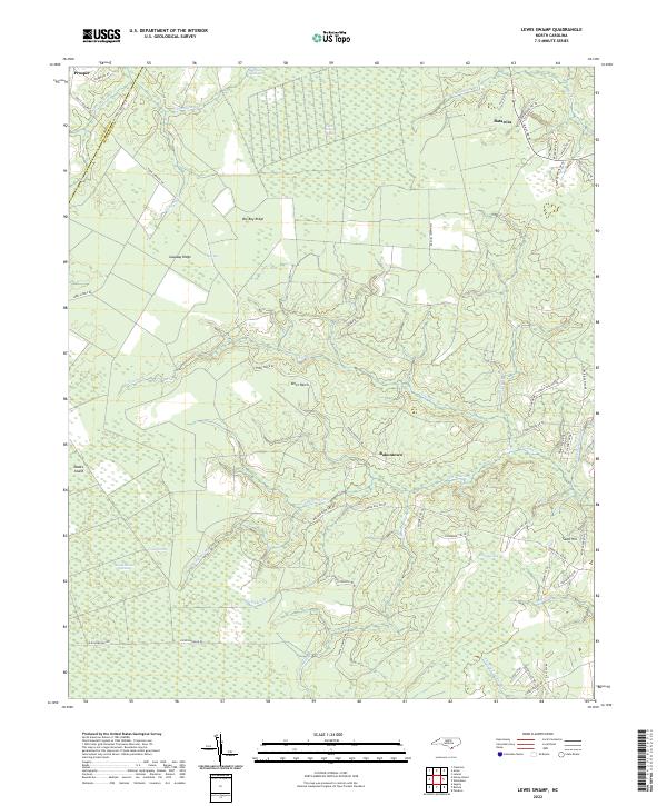 USGS Topographic Map – Lewis Swamp