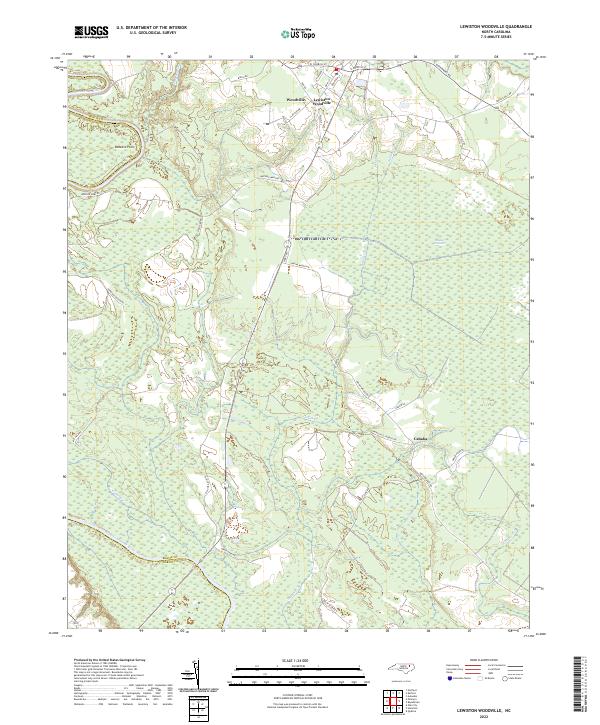 USGS Topographic Map – Lewiston Woodville