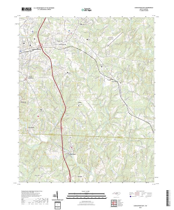 USGS Topographic Map – Lincolnton East