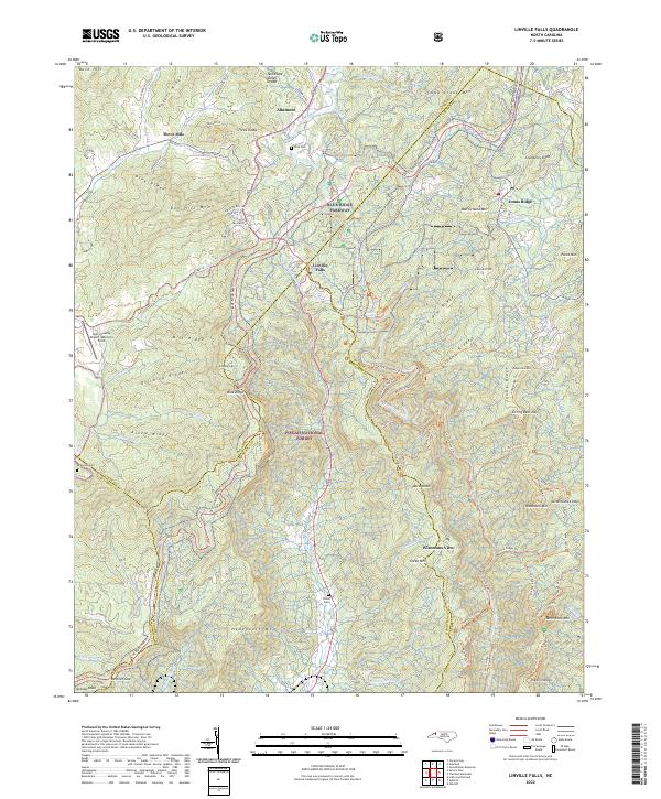 USGS Topographic Map – Linville Falls