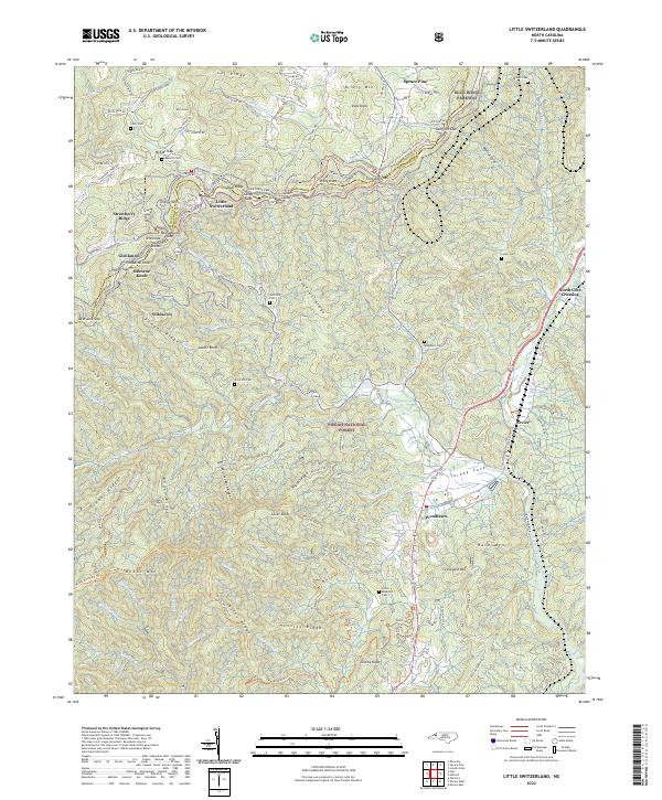USGS Topographic Map – Little Switzerland