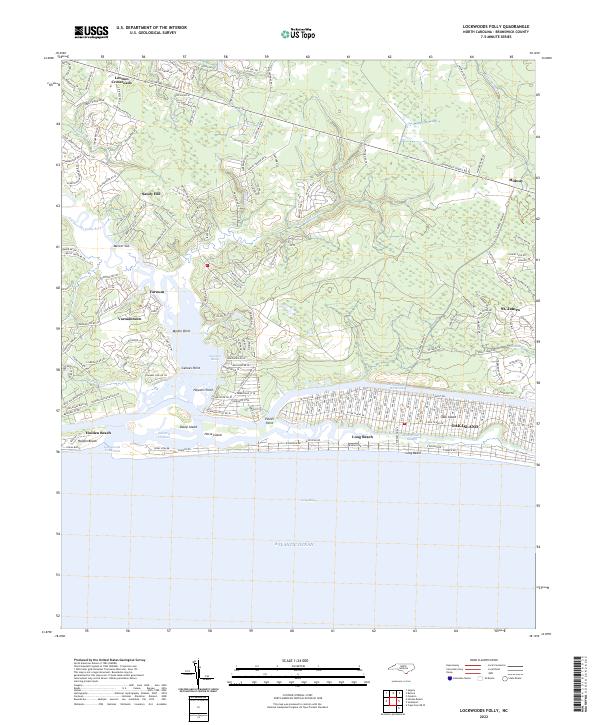 USGS Topographic Map – Lockwoods Folly