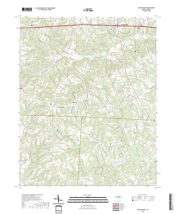 USGS Topographic Map – Lone Hickory