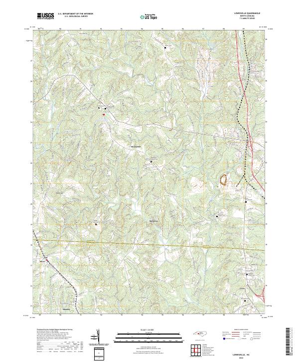 USGS Topographic Map – Lowesville