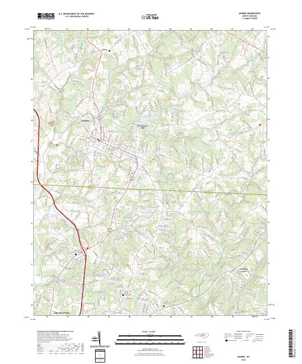 USGS Topographic Map – Maiden