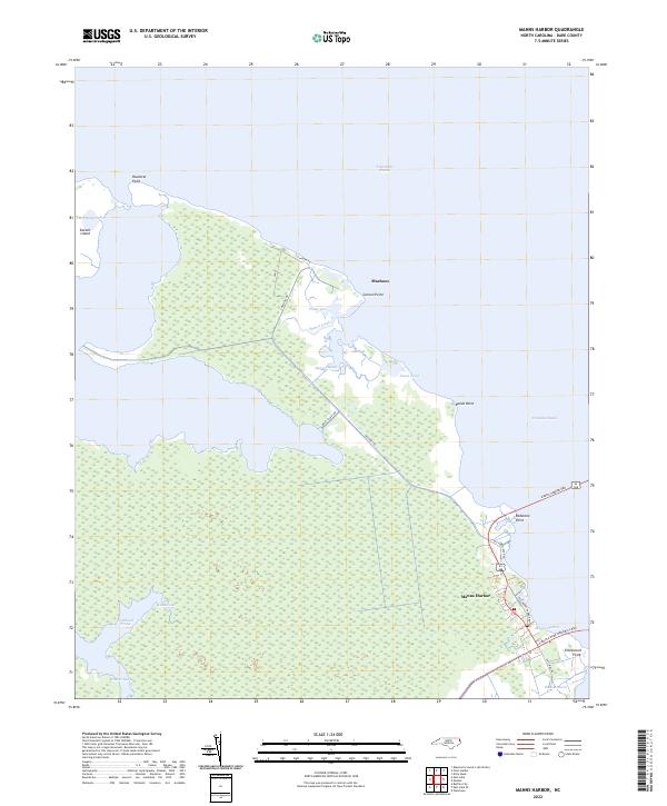 USGS Topographic Map – Manns Harbor