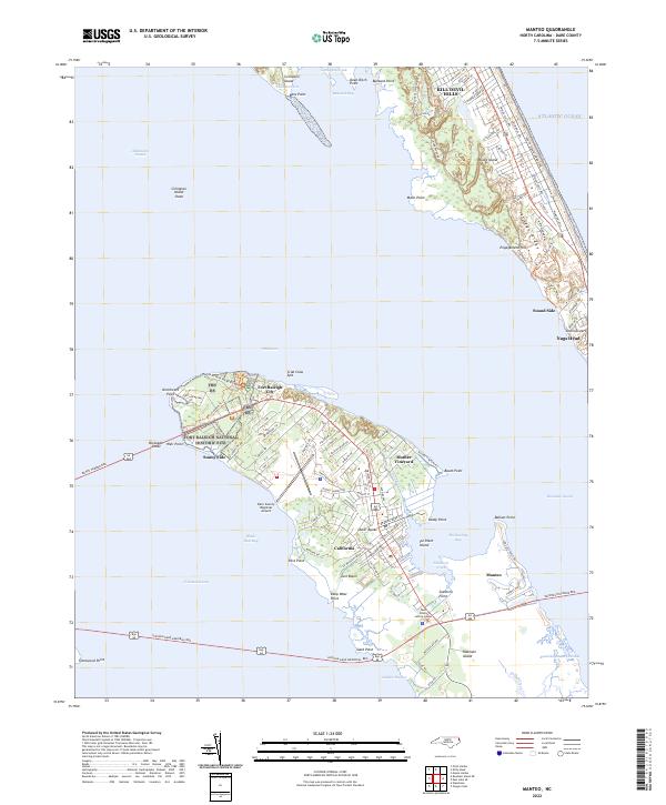 USGS Topographic Map – Manteo