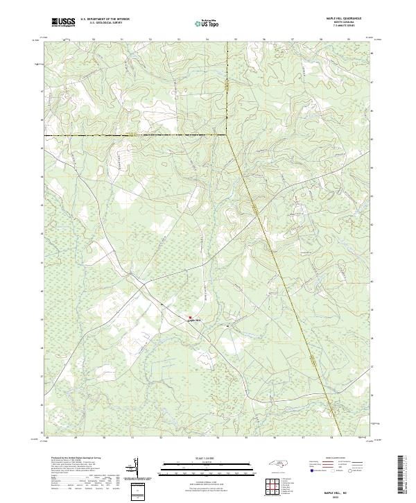 USGS Topographic Map – Maple Hill