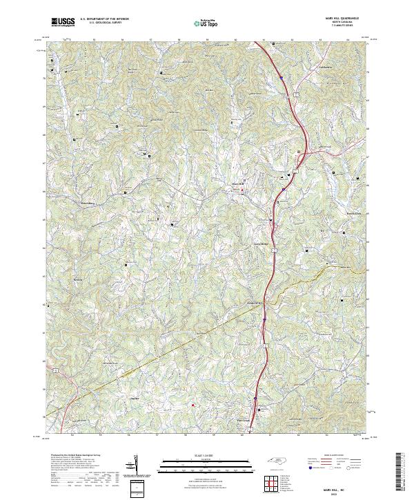 USGS Topographic Map – Mars Hill