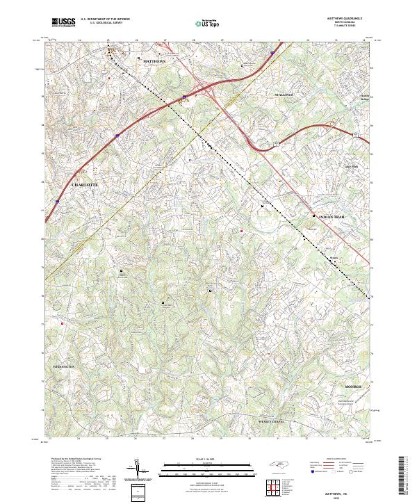 USGS Topographic Map – Matthews