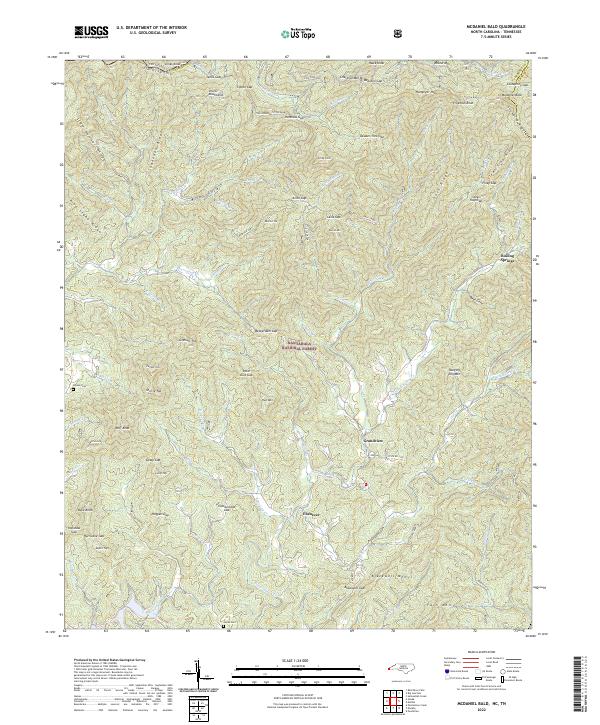 USGS Topographic Map – McDaniel Bald
