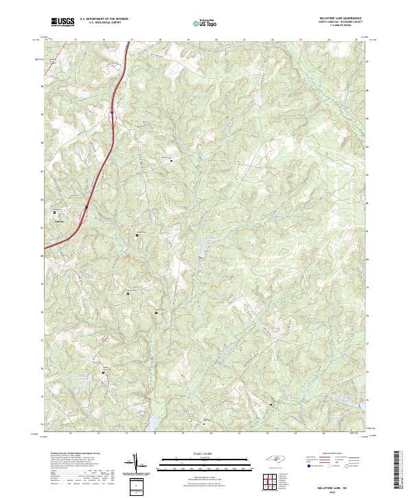 USGS Topographic Map – Millstone Lake