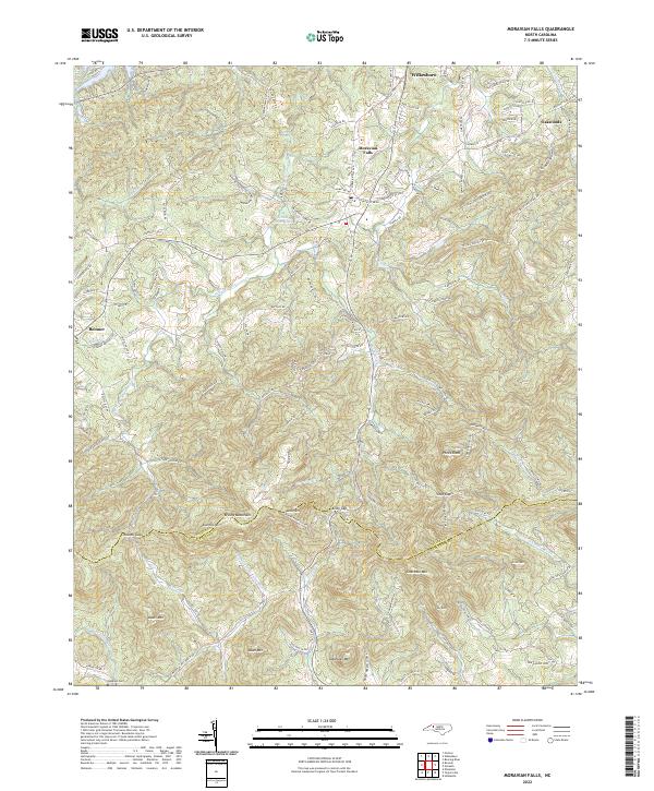 USGS Topographic Map – Moravian Falls
