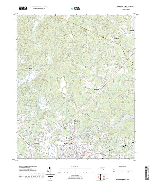 USGS Topographic Map – Morganton North