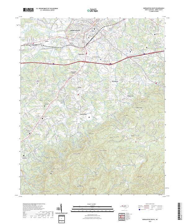 USGS Topographic Map – Morganton South