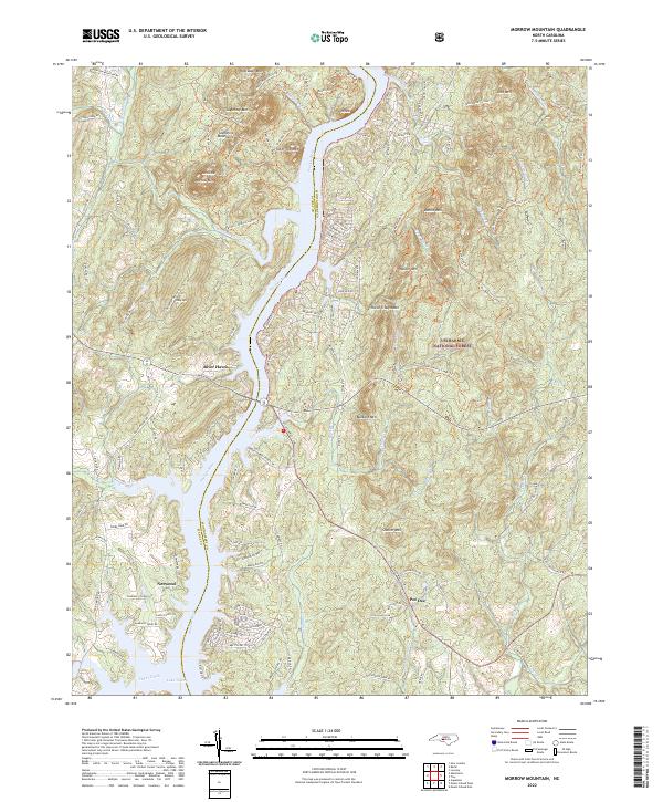 USGS Topographic Map – Morrow Mountain