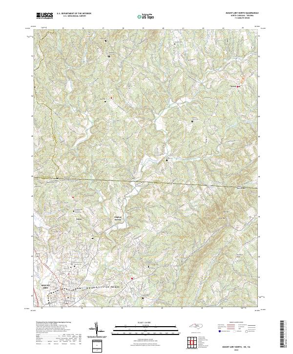 USGS Topographic Map – Mount Airy North
