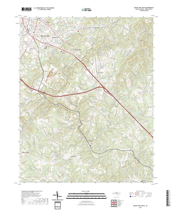 USGS Topographic Map – Mount Airy South