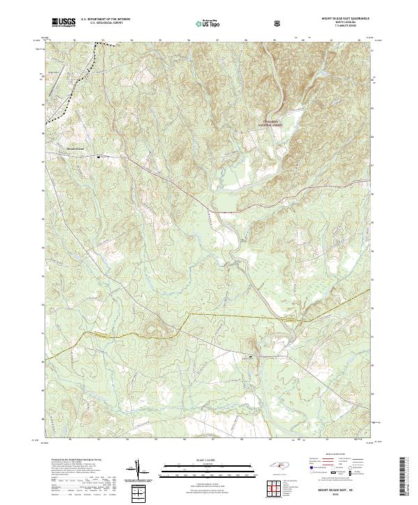 USGS Topographic Map – Mount Gilead East