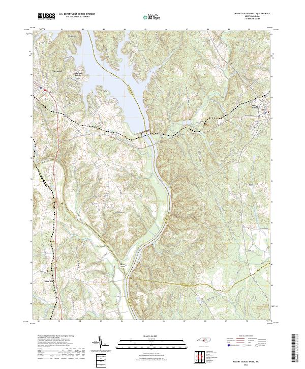 USGS Topographic Map – Mount Gilead West