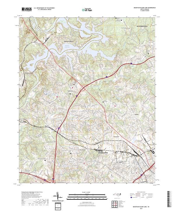 USGS Topographic Map – Mountain Island Lake