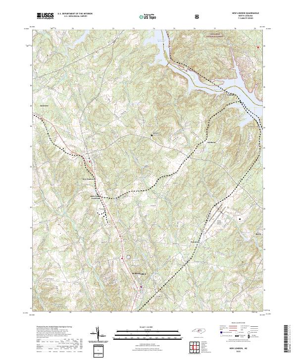 USGS Topographic Map – New London