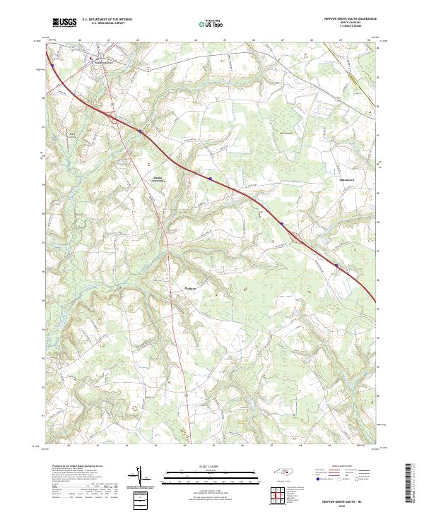 USGS Topographic Map – Newton Grove South