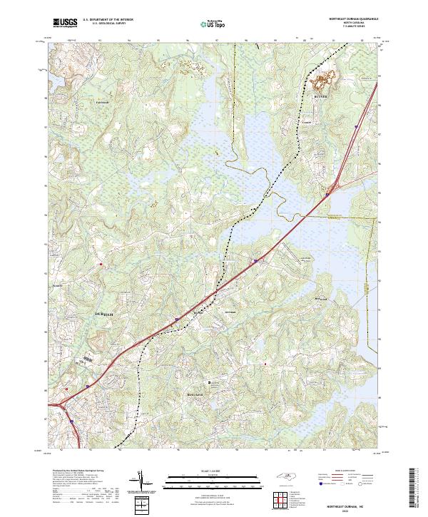 USGS Topographic Map – Northeast Durham