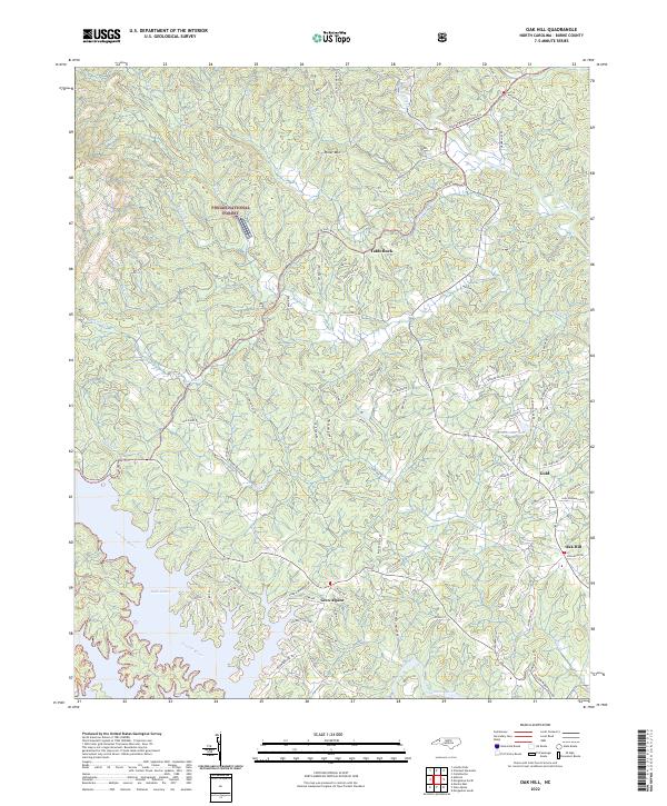 USGS Topographic Map – Oak Hill