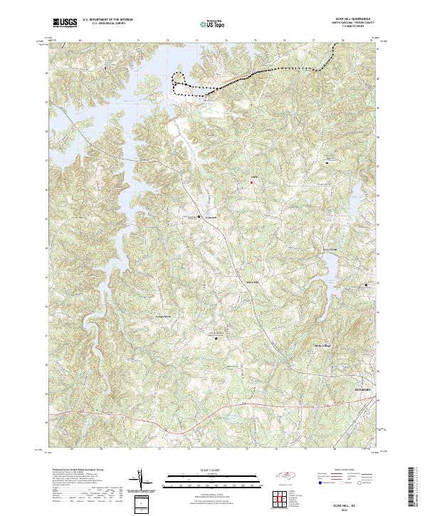 USGS Topographic Map – Olive Hill