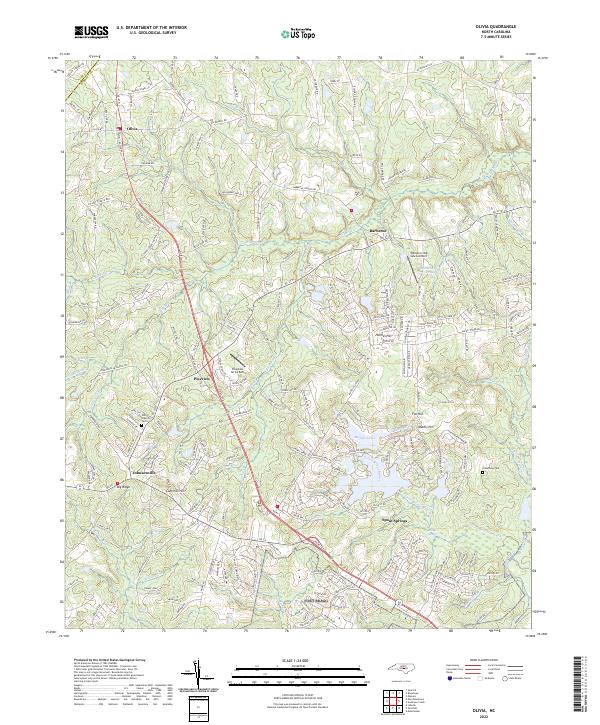 USGS Topographic Map – Olivia