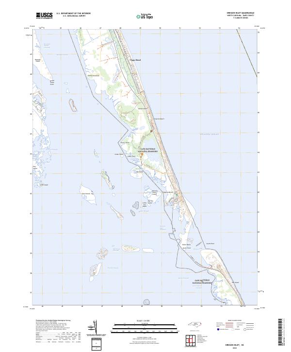 USGS Topographic Map – Oregon Inlet