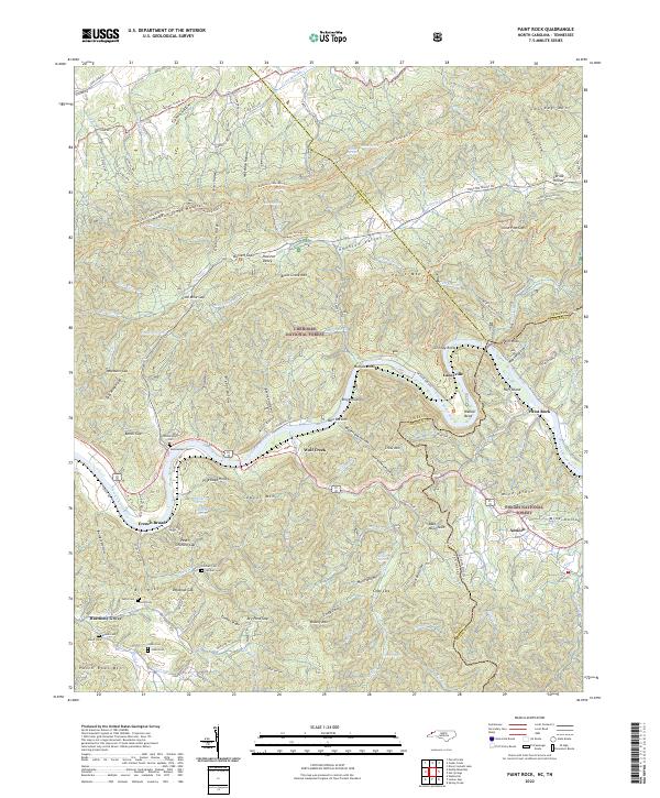 USGS Topographic Map – Paint Rock