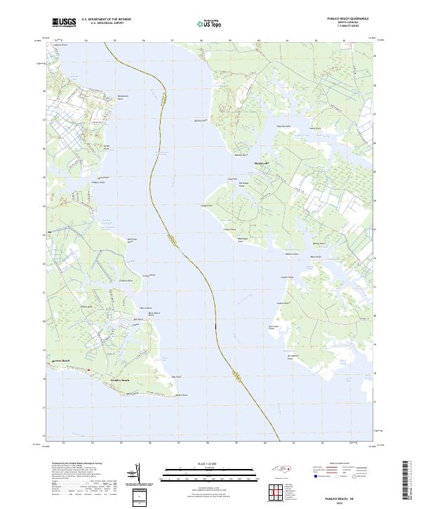 USGS Topographic Map – Pamlico Beach