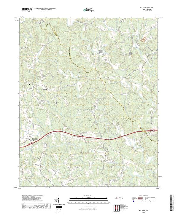 USGS Topographic Map – Pea Ridge