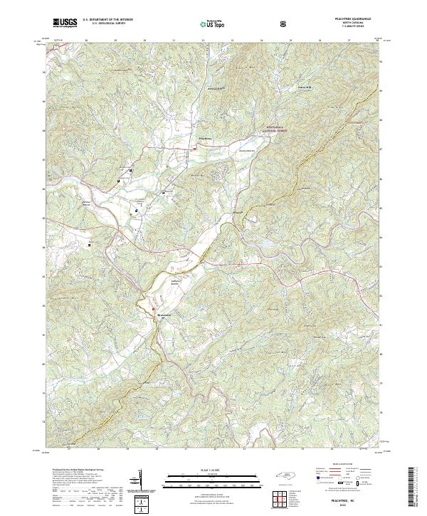 USGS Topographic Map – Peachtree