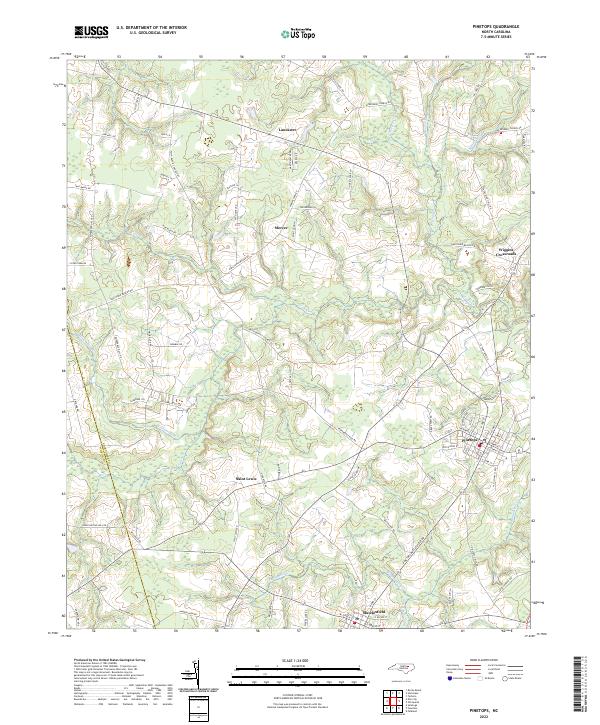 USGS Topographic Map – Pinetops