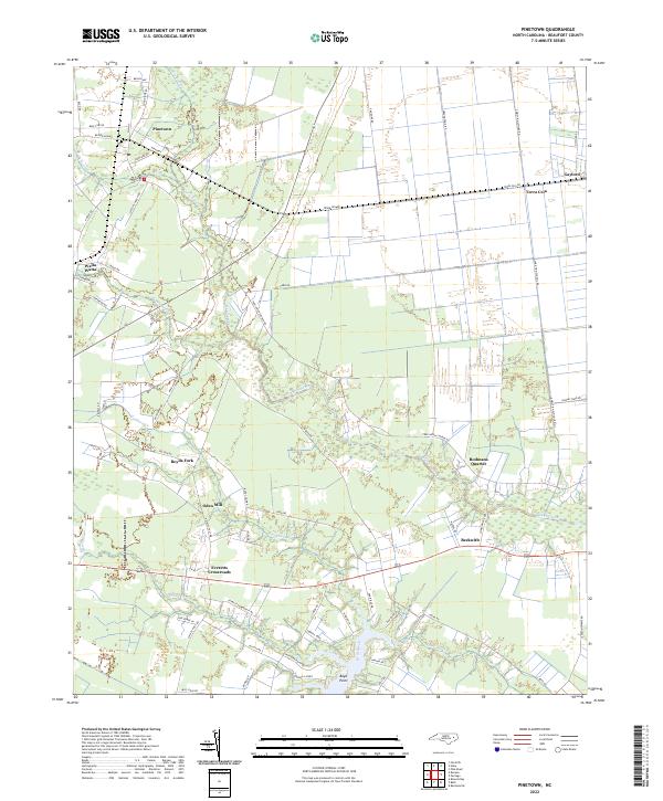 USGS Topographic Map – Pinetown