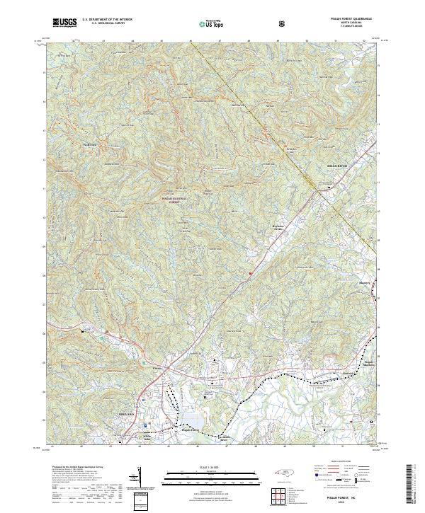 USGS Topographic Map – Pisgah Forest