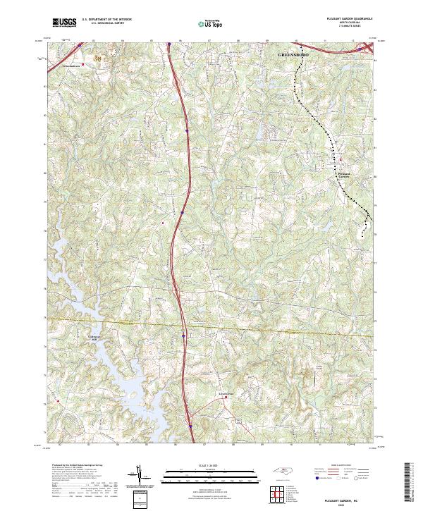 USGS Topographic Map – Pleasant Garden