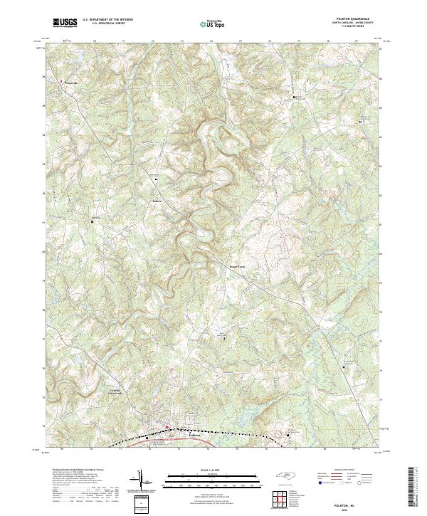 USGS Topographic Map – Polkton