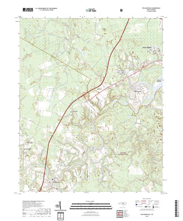 USGS Topographic Map – Pollocksville