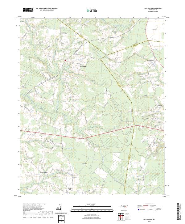 USGS Topographic Map – Potters Hill