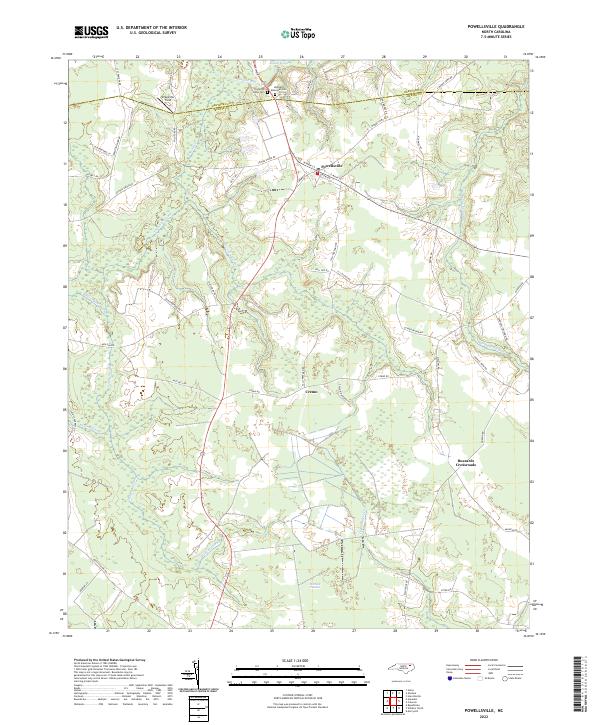 USGS Topographic Map – Powellsville