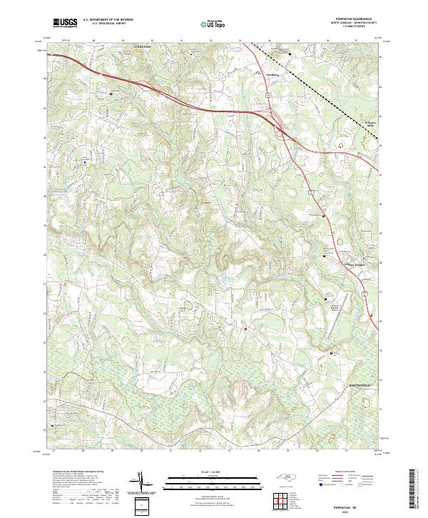 USGS Topographic Map – Powhatan