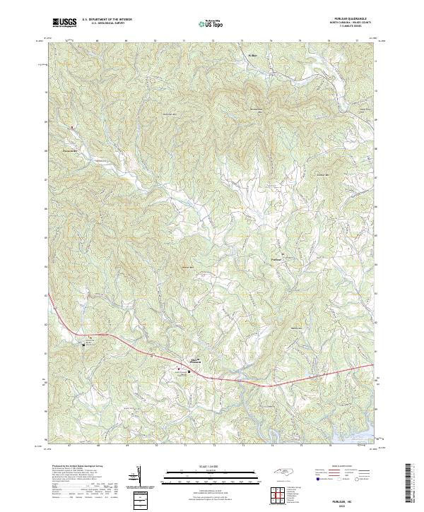 USGS Topographic Map – Purlear