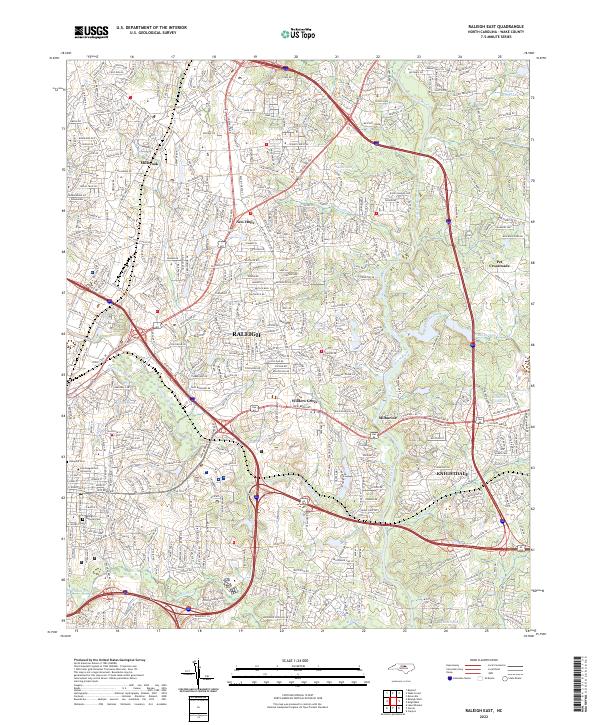 USGS Topographic Map – Raleigh East