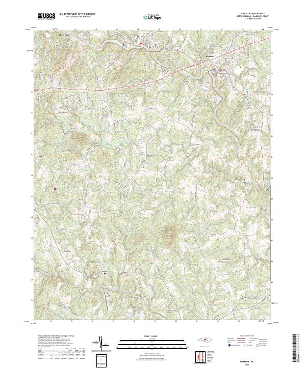 USGS Topographic Map – Ramseur