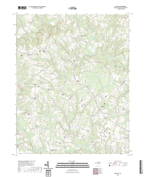 USGS Topographic Map – Red Oak